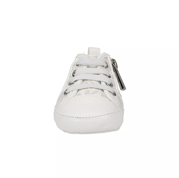 MICHAEL MICHAEL KORS Baby Split Logo Repeat High Top Sneaker Crib Shoes Size 2 - Picture 4 of 9